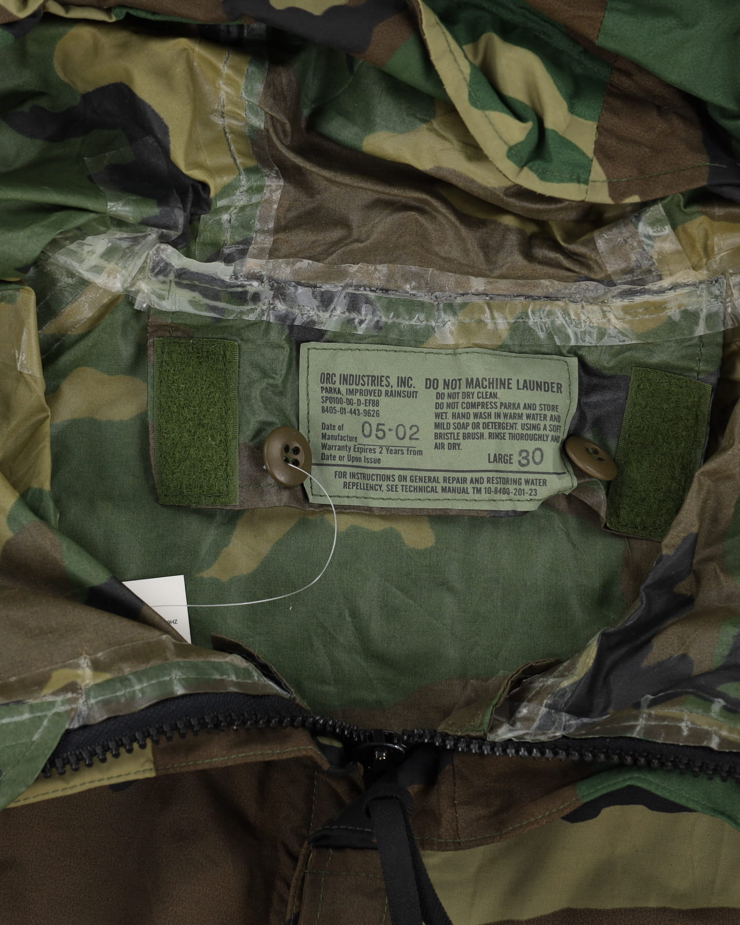 00s US Army Orc Industries Improved Rainsuit Parka - X-Large