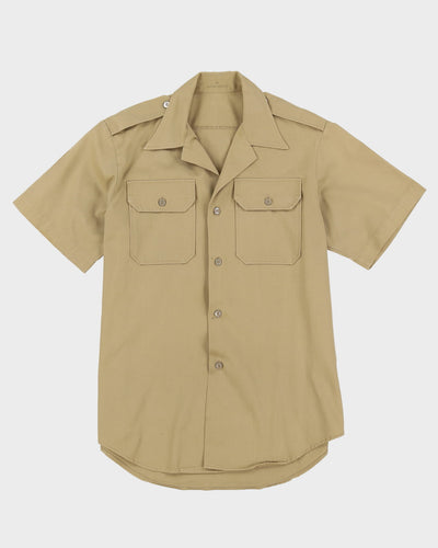 70s Vintage US Army Khaki Class B Dress Shirt - Medium