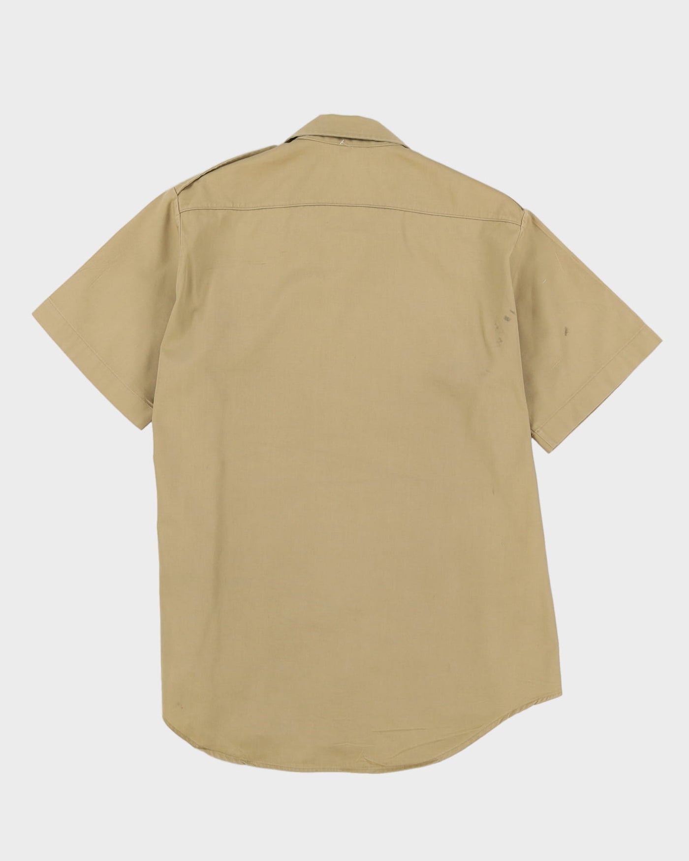 70s Vintage US Army Khaki Class B Dress Shirt - Medium