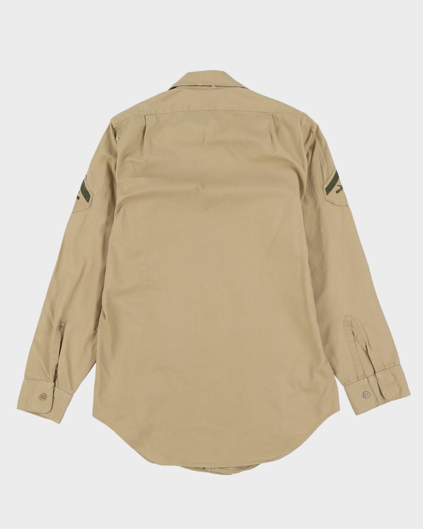 60s Vintage US Marines Khaki Dress Shirt - Medium