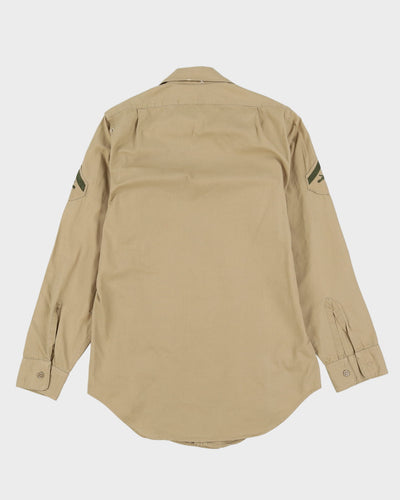 60s Vintage US Marines Khaki Dress Shirt - Medium