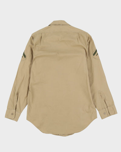 60s Vintage US Marines Khaki Dress Shirt - Medium