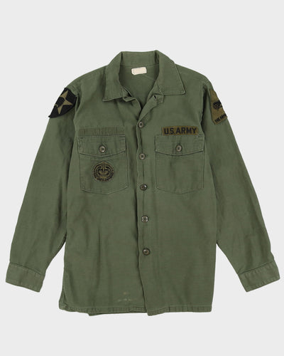 70s Vintage US Army OG-107 Sateen Utility Shirt - Medium