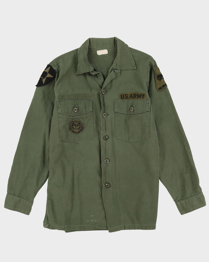 70s Vintage US Army OG-107 Sateen Utility Shirt - Medium