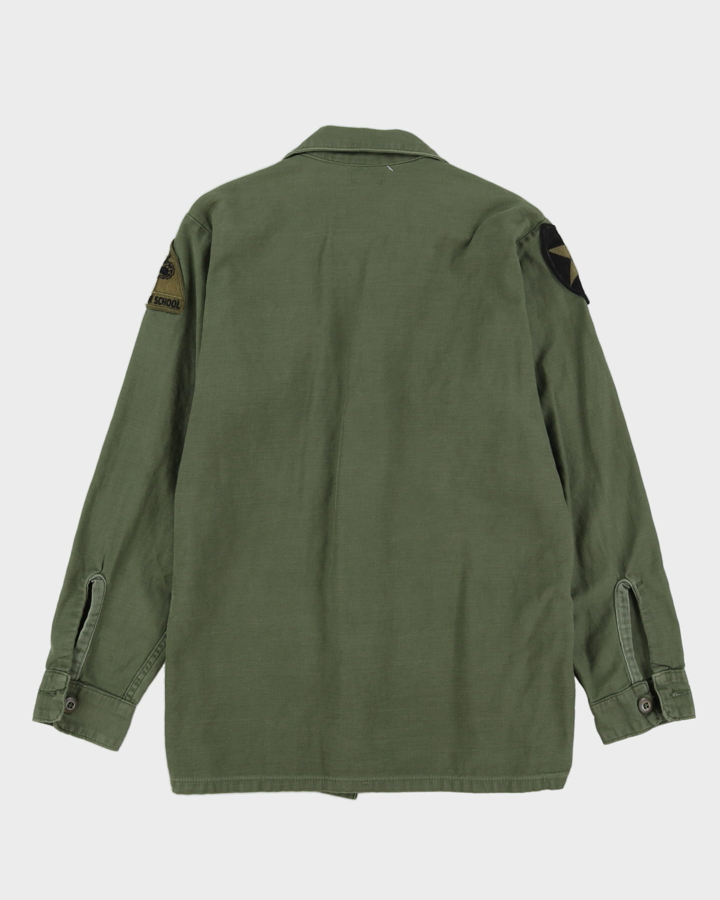 70s Vintage US Army OG-107 Sateen Utility Shirt - Medium