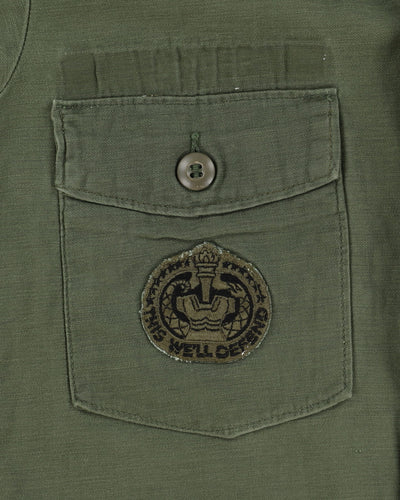 70s Vintage US Army OG-107 Sateen Utility Shirt - Medium
