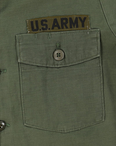 70s Vintage US Army OG-107 Sateen Utility Shirt - Medium