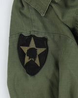 70s Vintage US Army OG-107 Sateen Utility Shirt - Medium