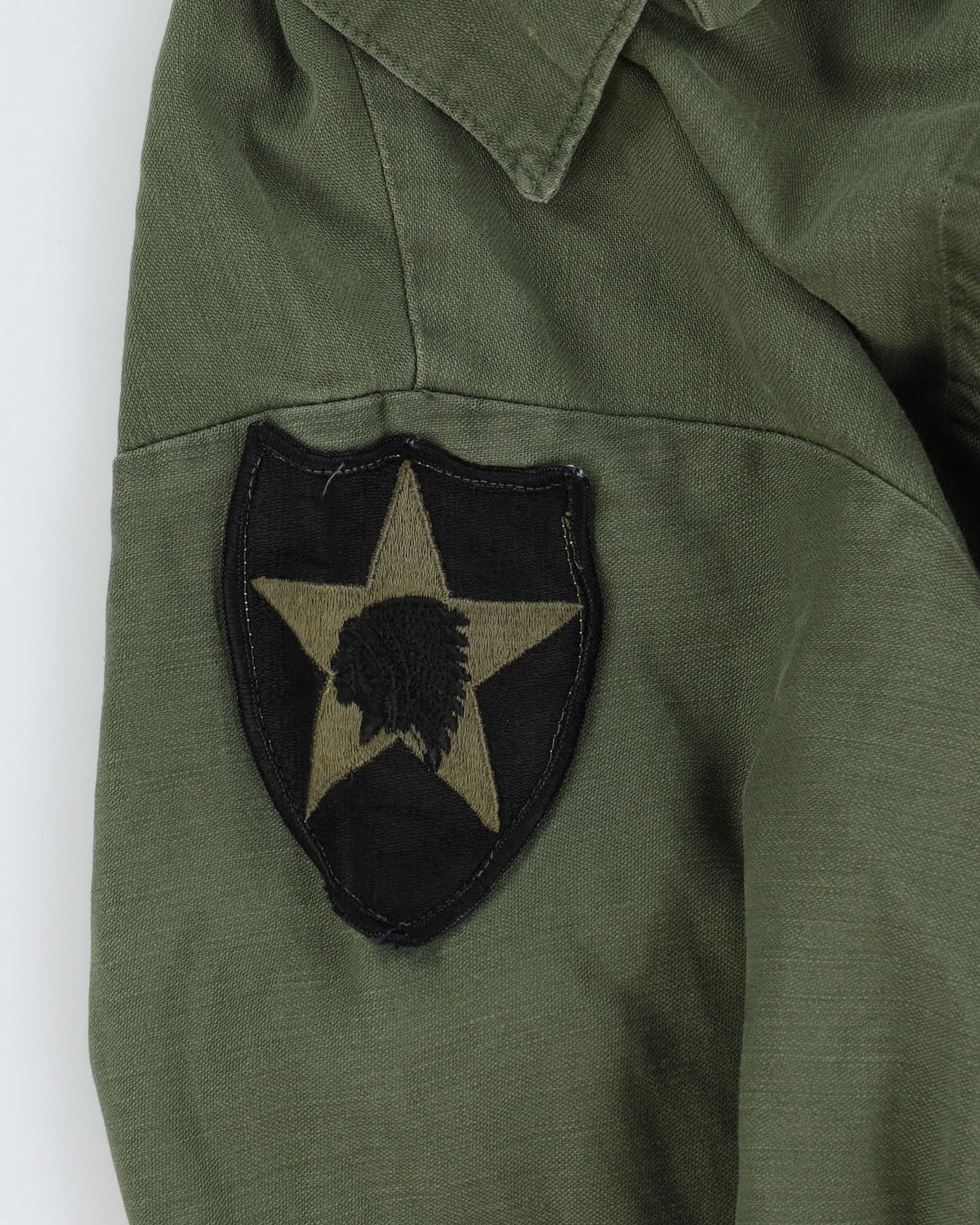70s Vintage US Army OG-107 Sateen Utility Shirt - Medium