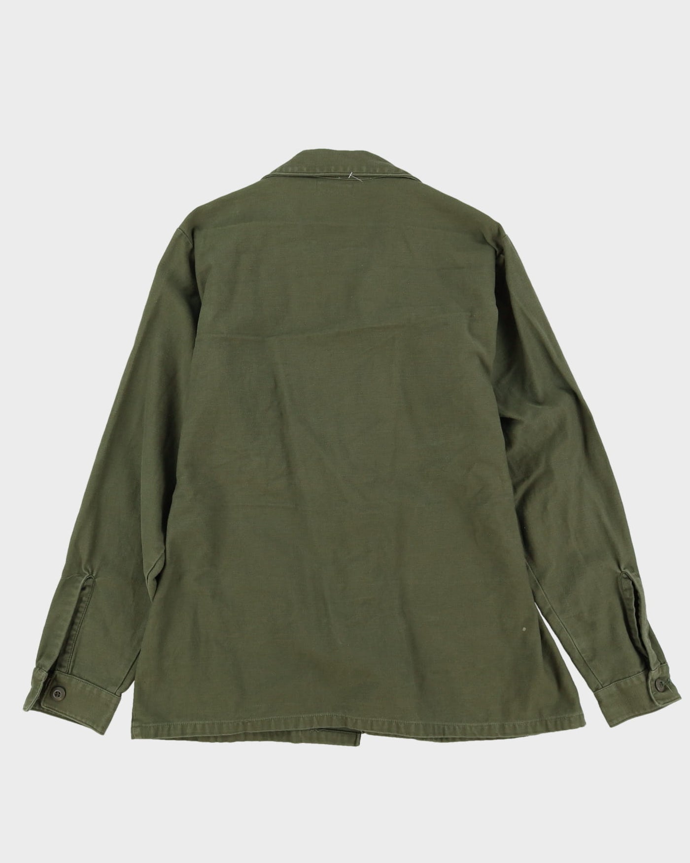70s Vintage US Army OG-107 Sateen Utility Shirt - Medium
