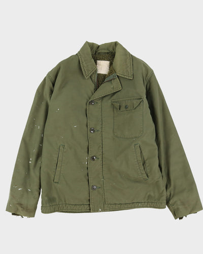 70s Vintage US Navy 'DDG-5' Stencilled A-2 Deck Jacket - Small