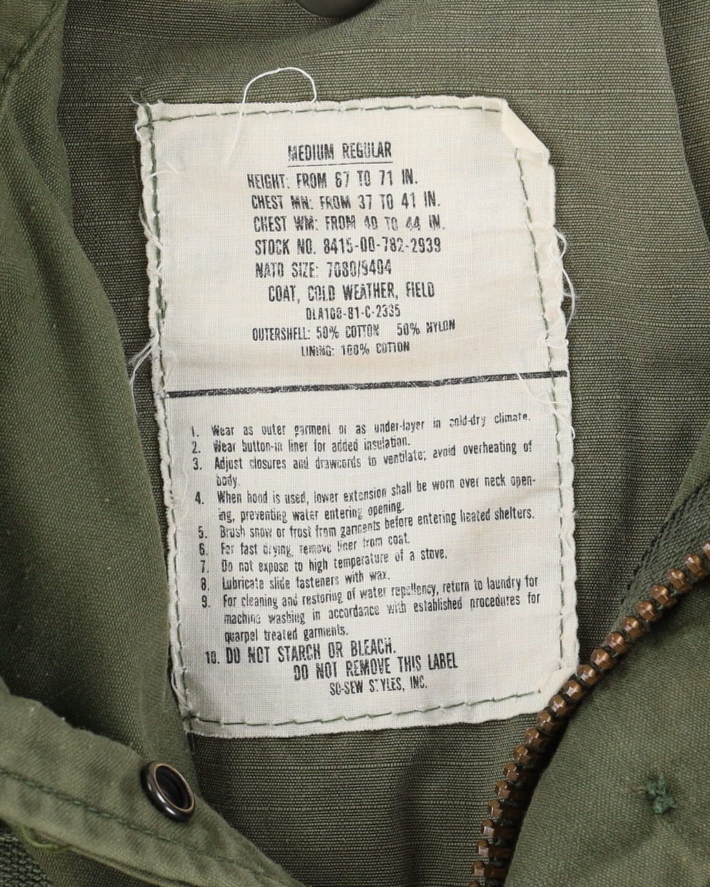 80s Vintage US Air Force OG-107 M65 Field Jacket - Medium