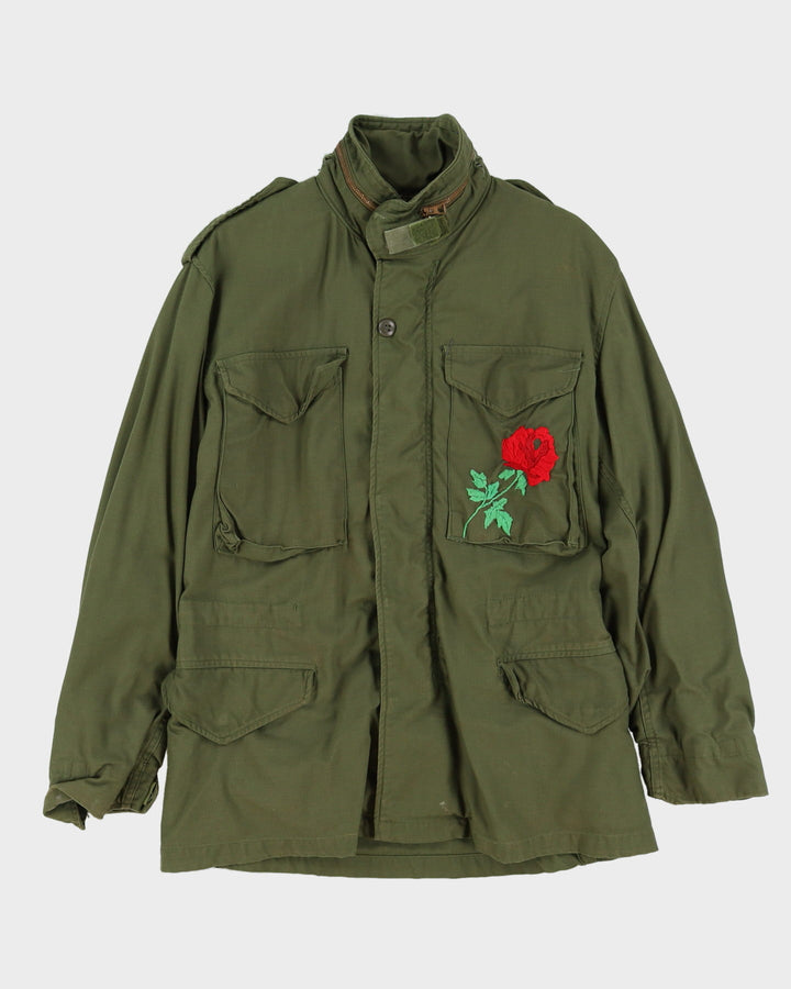 70s Vintage Embroidered Led Zeppelin US Army OG-107 M65 Field Jacket - Small
