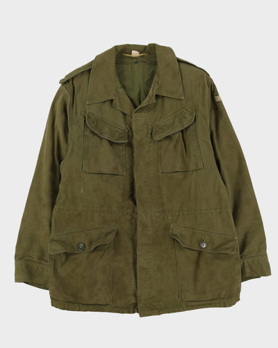 60s Vintage Danish Army HBT Field Jacket - Large