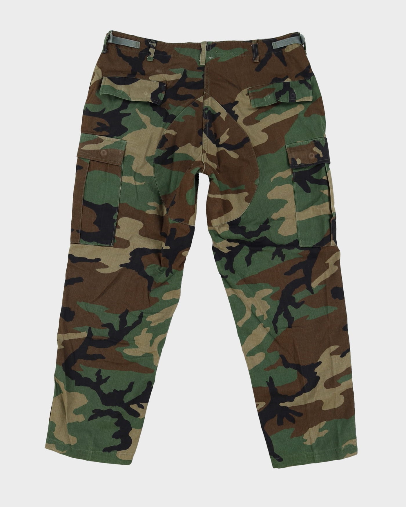 Vintage 80s US Military Woodland Camo Combat Trousers - W38 L30