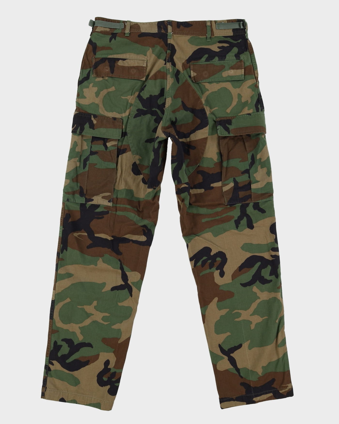 Vintage 80s US Military Woodland Camo Combat Trousers - W36 L32