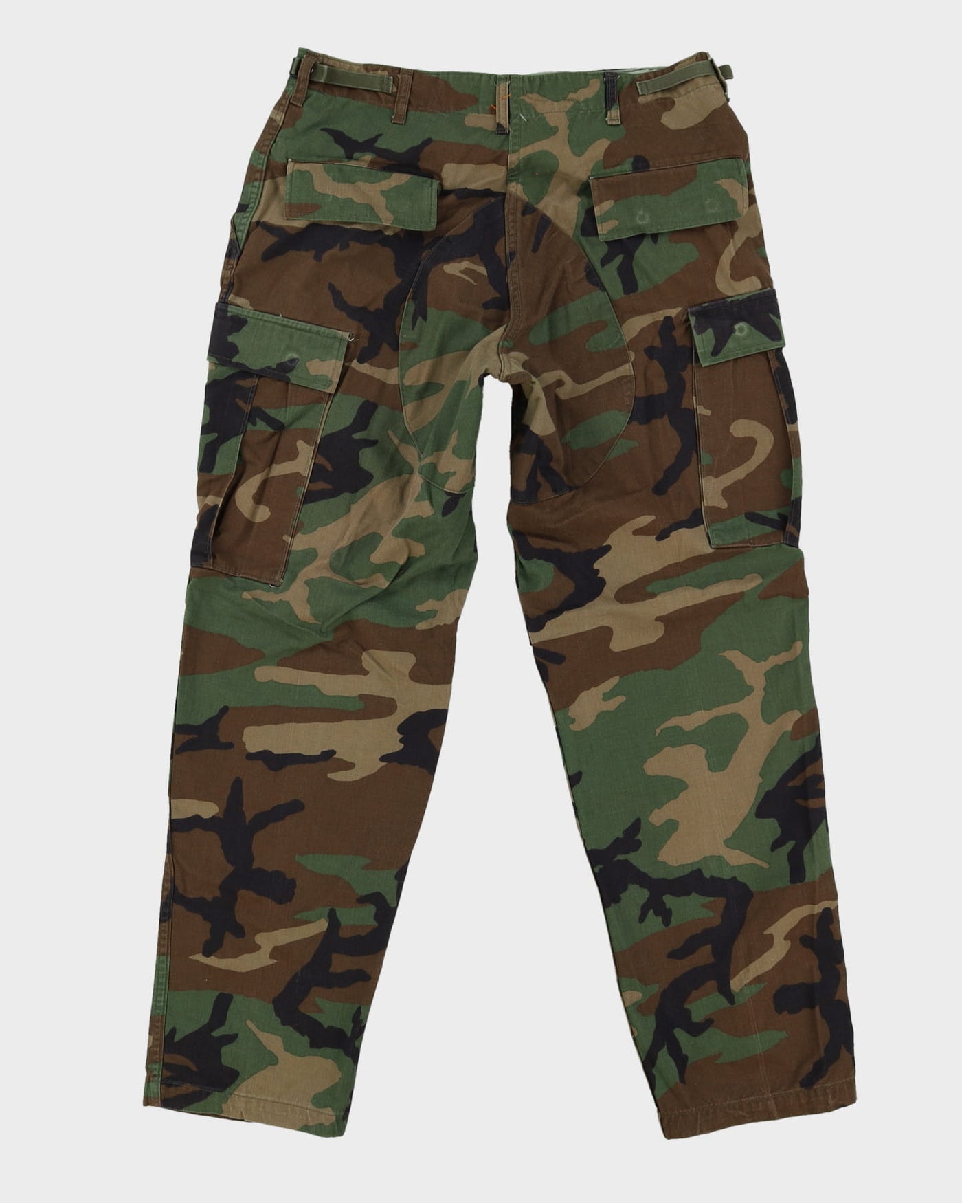 Vintage 80s US Military Woodland Camo Combat Trousers - W34 L32