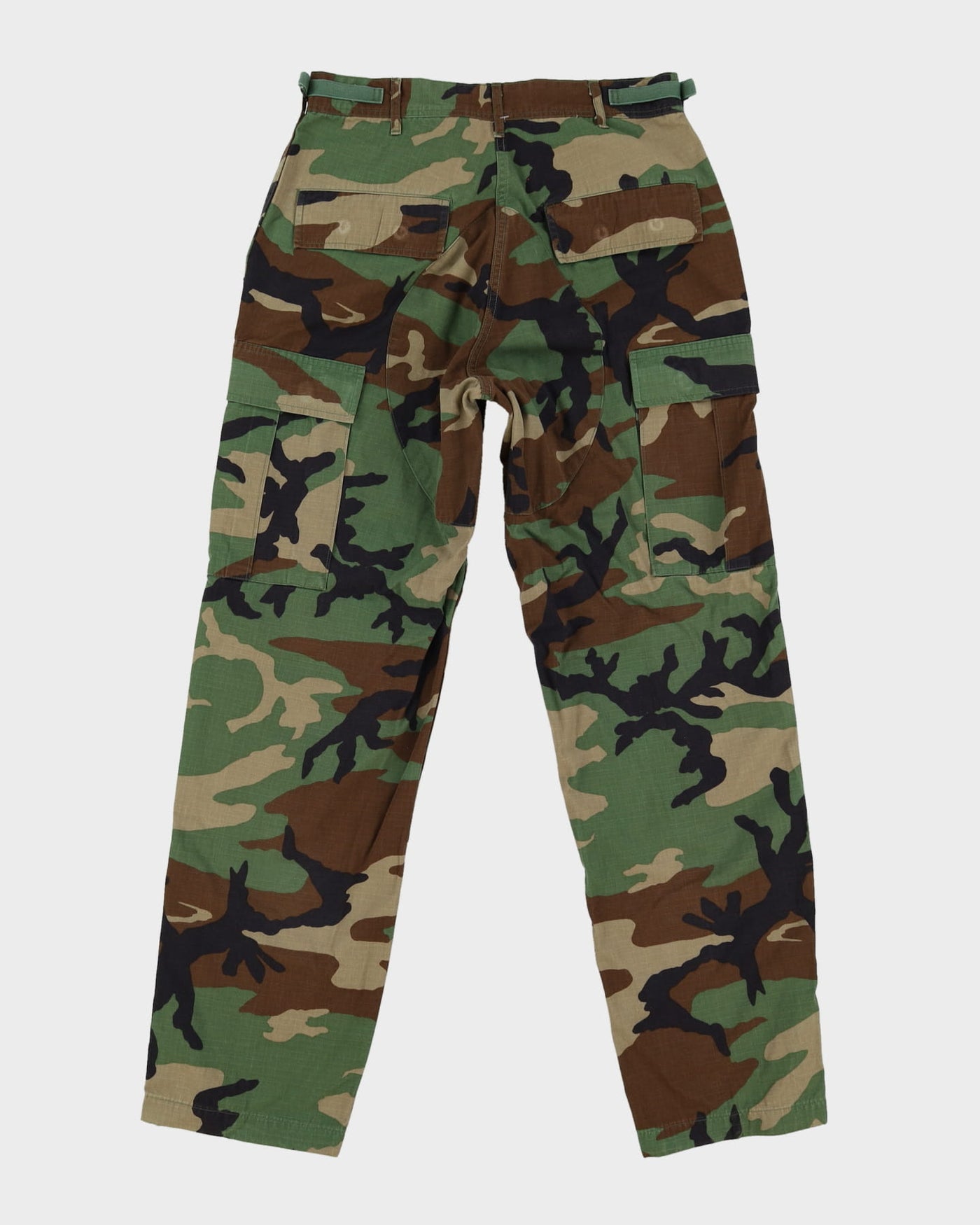 Vintage 80s US Military Woodland Camo Combat Trousers - W30 L32