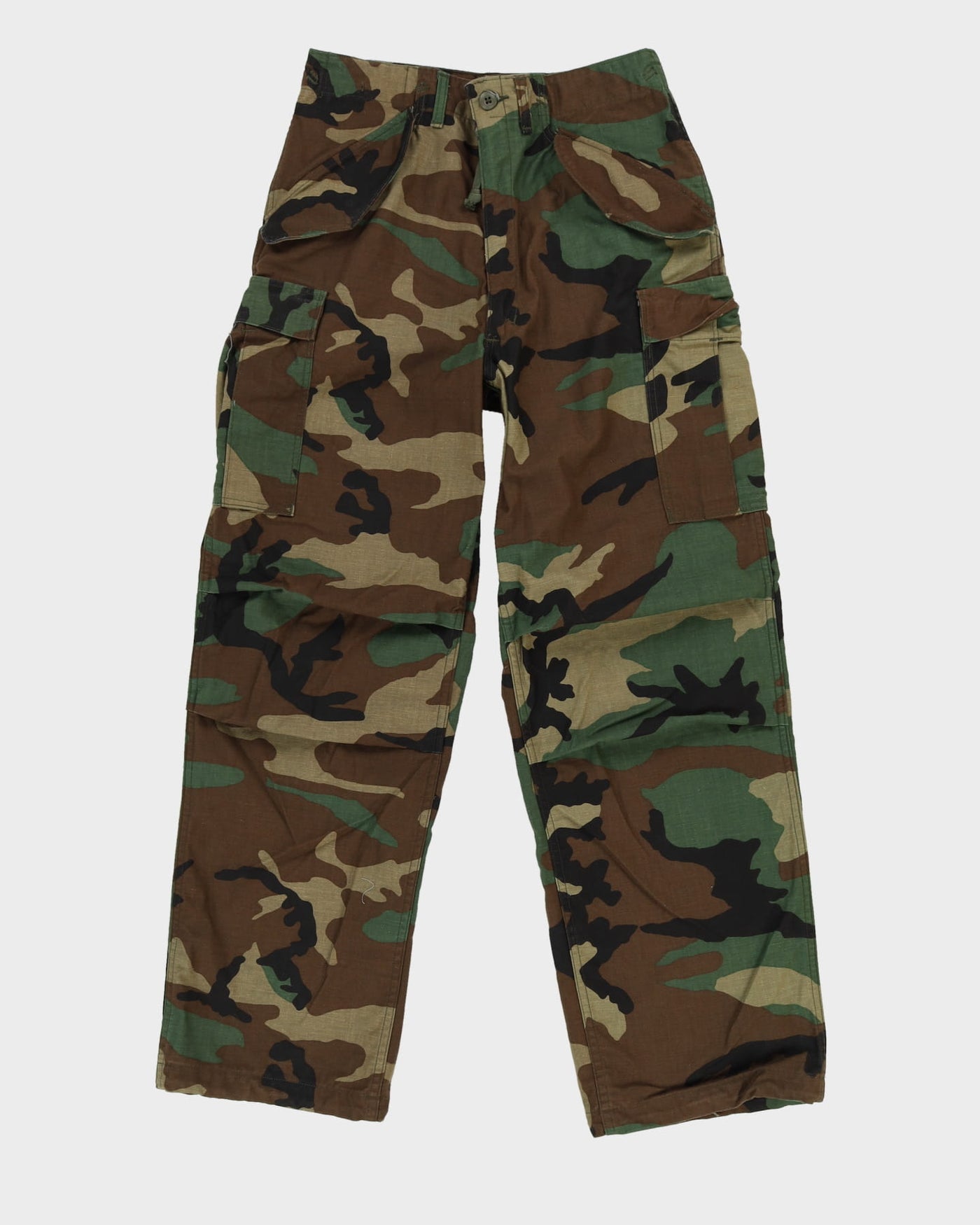90s Vintage US Military Cold Weather Woodland Camo Trousers - 30x32