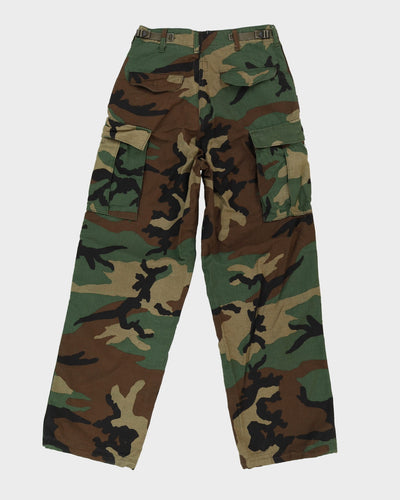 90s Vintage US Military Cold Weather Woodland Camo Trousers - 30x32