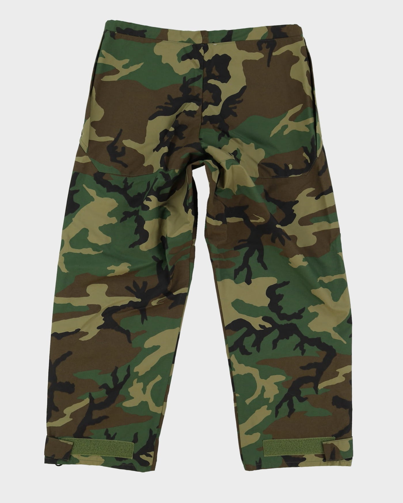 90s Vintage US Army Woodland Camo Waterproof Trousers - 40x30