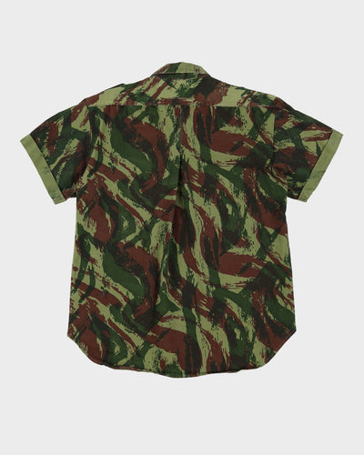 70s Vintage Portuguese Army HBT Lizard Camo Shirt - Medium