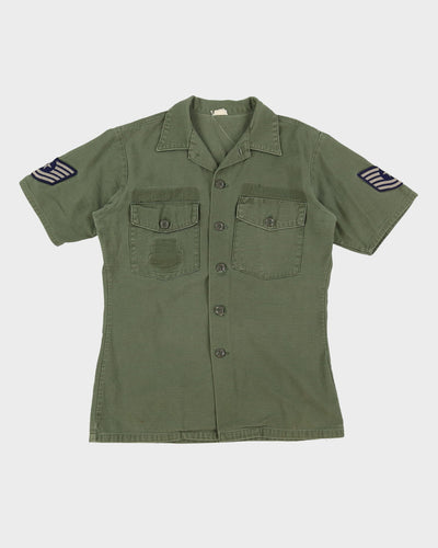 60s Vintage US Army OG-107 Sateen Utility Shirt - Medium