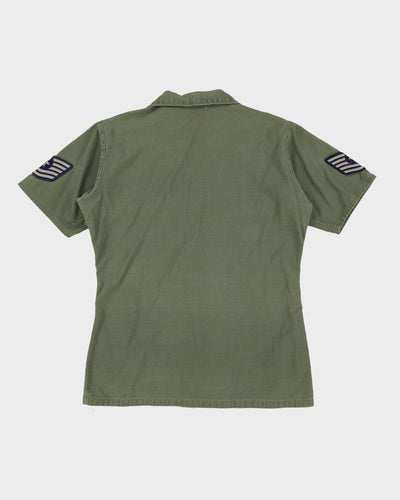 60s Vintage US Army OG-107 Sateen Utility Shirt - Medium