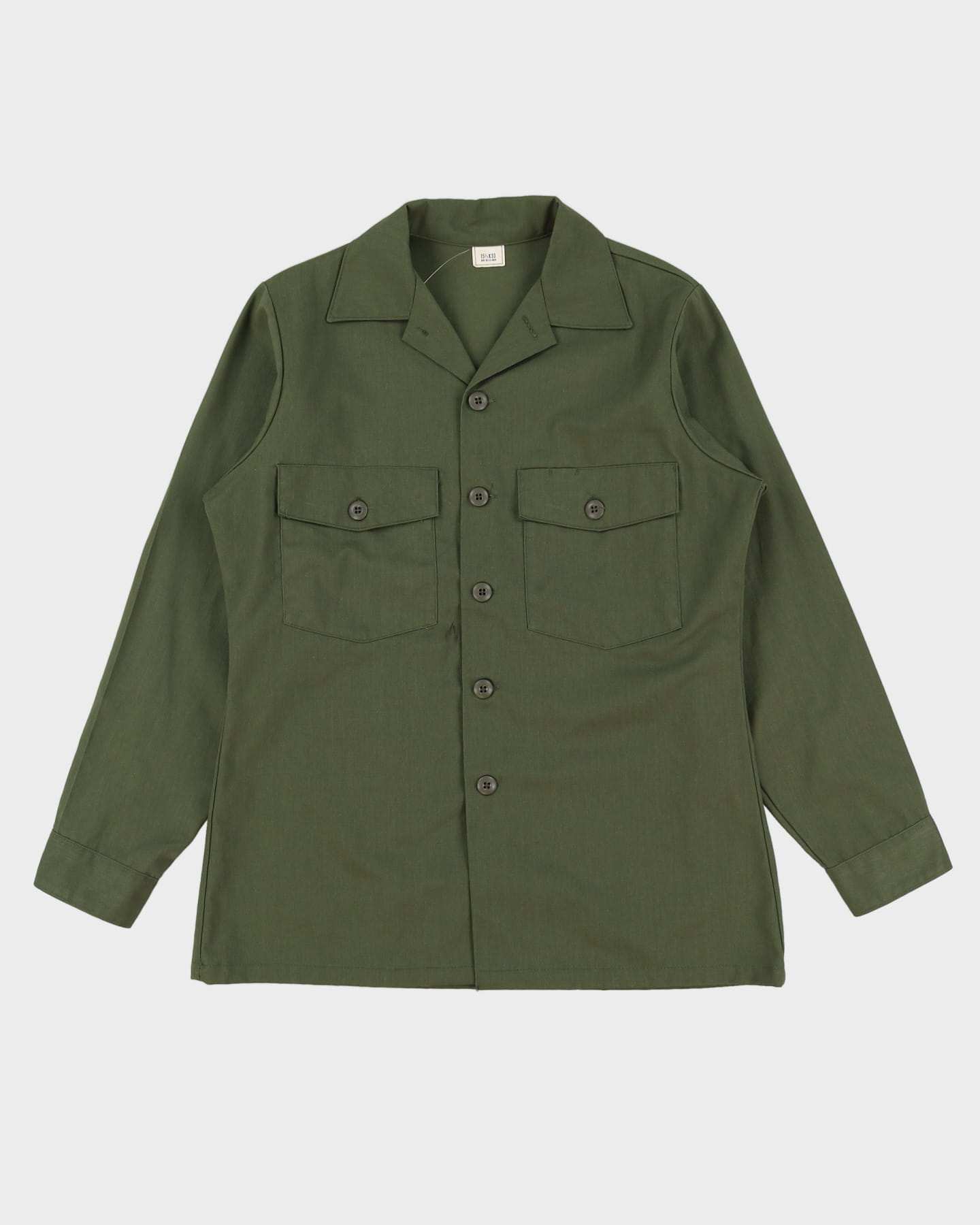 70s Vintage US Army OG-507 Dura-Press Utility Shirt - Medium