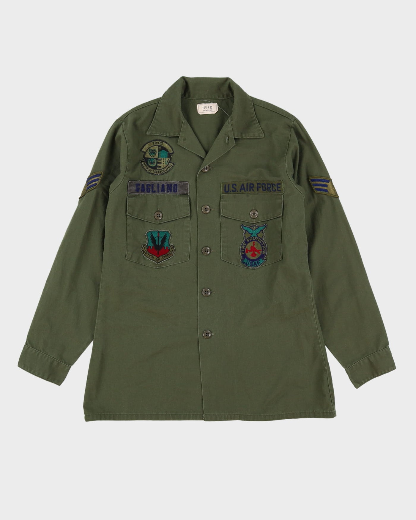 70s Vintage US Army OG-507 Dura-Press Utility Shirt - Medium