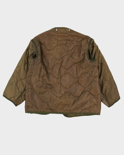 70s Vintage US Military Over-Dyed OG-107 M65 Field Jacket Quilted Liner - Medium