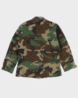 90s Vintage US Military Woodland Camo BDU Combat Coat - Medium