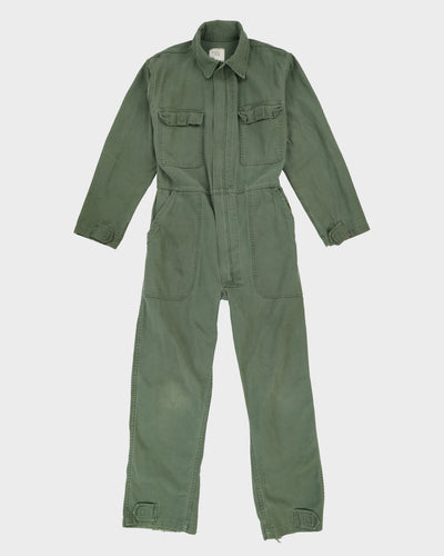 90s Vintage US Army Sateen Utility Coveralls - Small