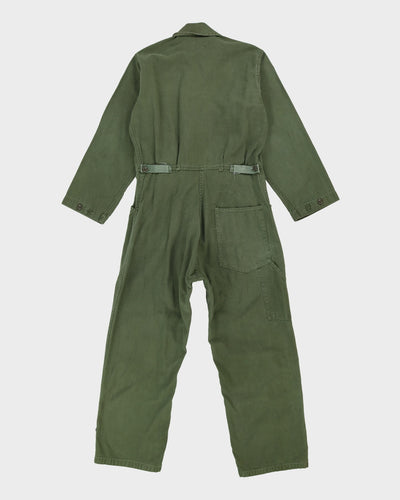 90s Vintage US Army Sateen Utility Coveralls - Small