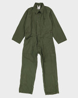80s Vintage US Army Sateen Utility Coveralls - Large