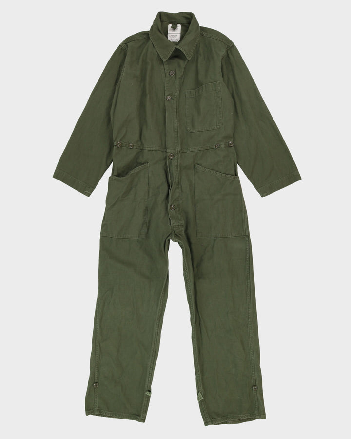 80s Vintage US Army Sateen Utility Coveralls - Large
