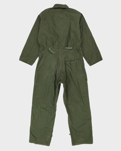 80s Vintage US Army Sateen Utility Coveralls - Large