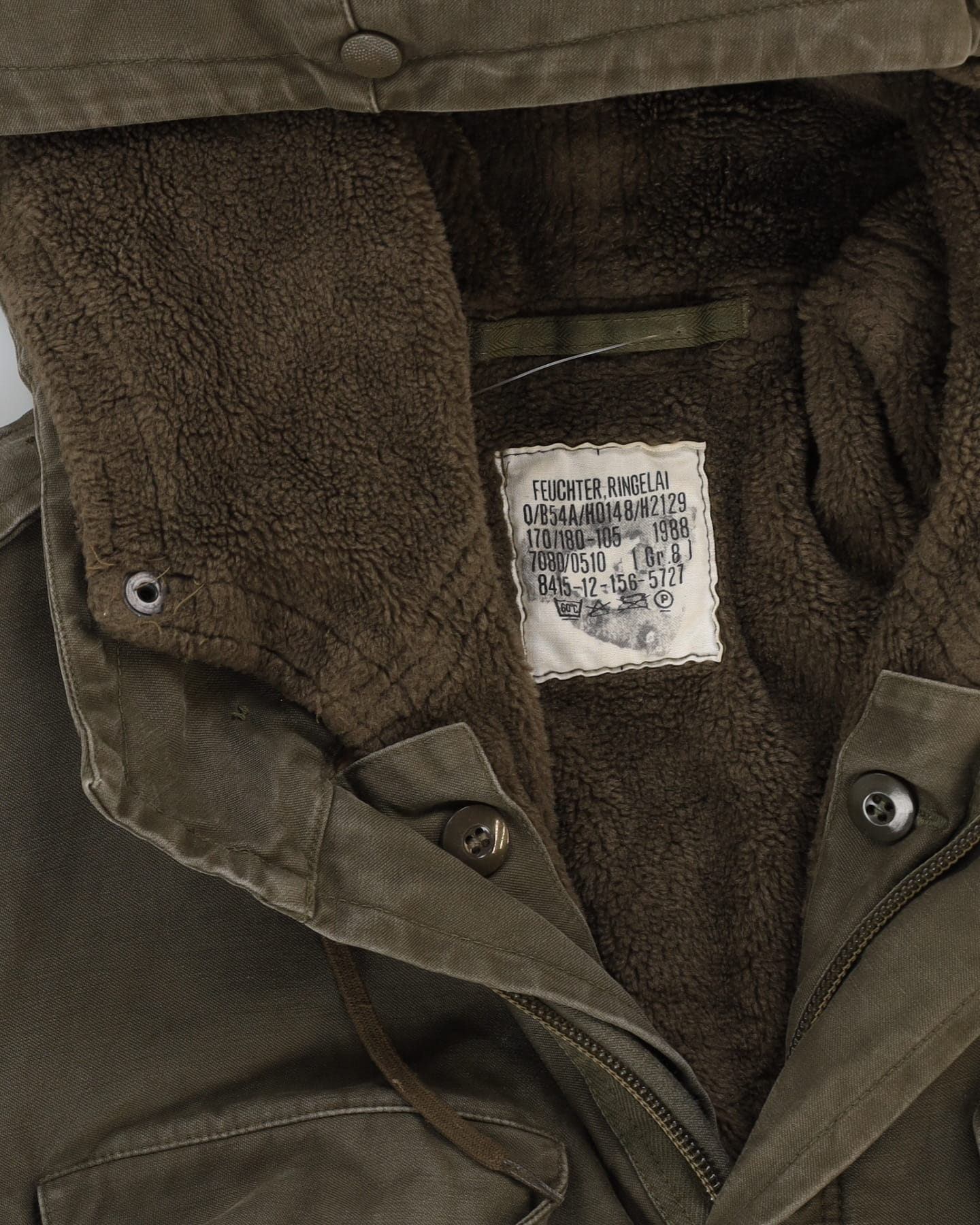 80s Vintage German Army Cold Weather Parka - Medium