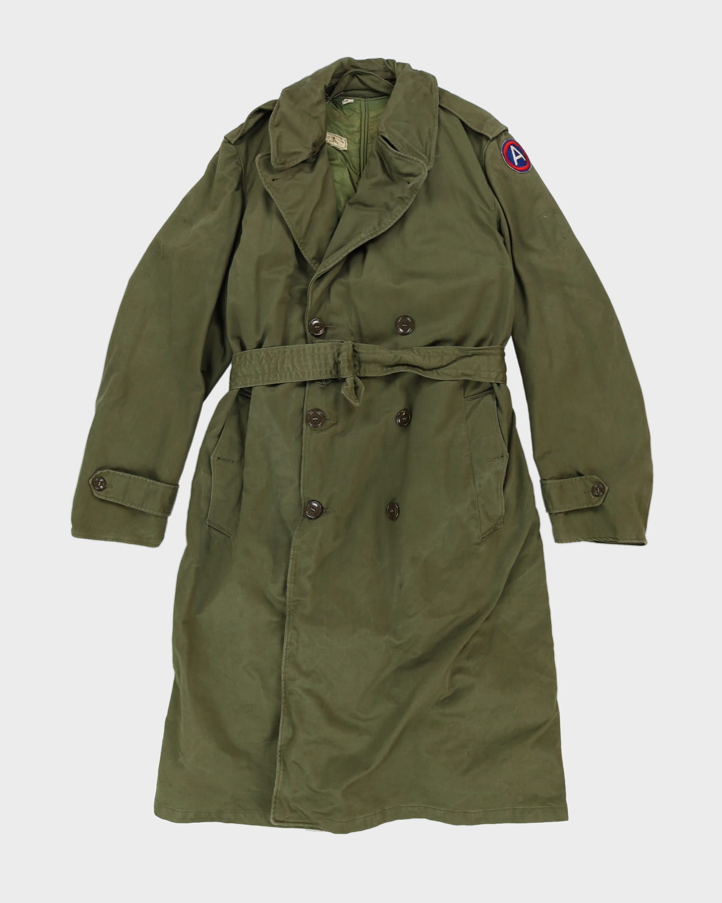 50s Vintage US Military Overcoat - M