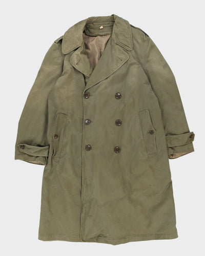 50s Vintage US Military Trench Coat - M