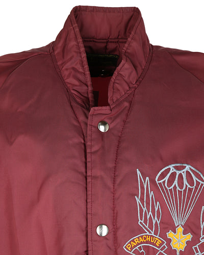 1970s Burgundy Canadian Parachute Trainer Athletic Jacket - M