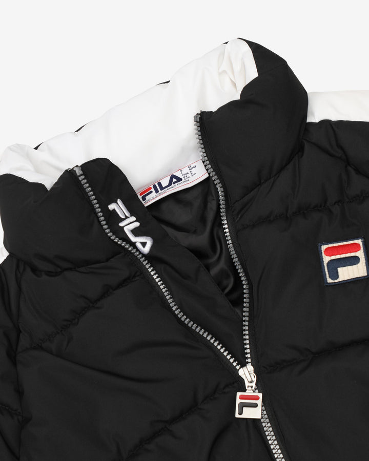 00s Fila Black / White Padded Puffer Jacket - S