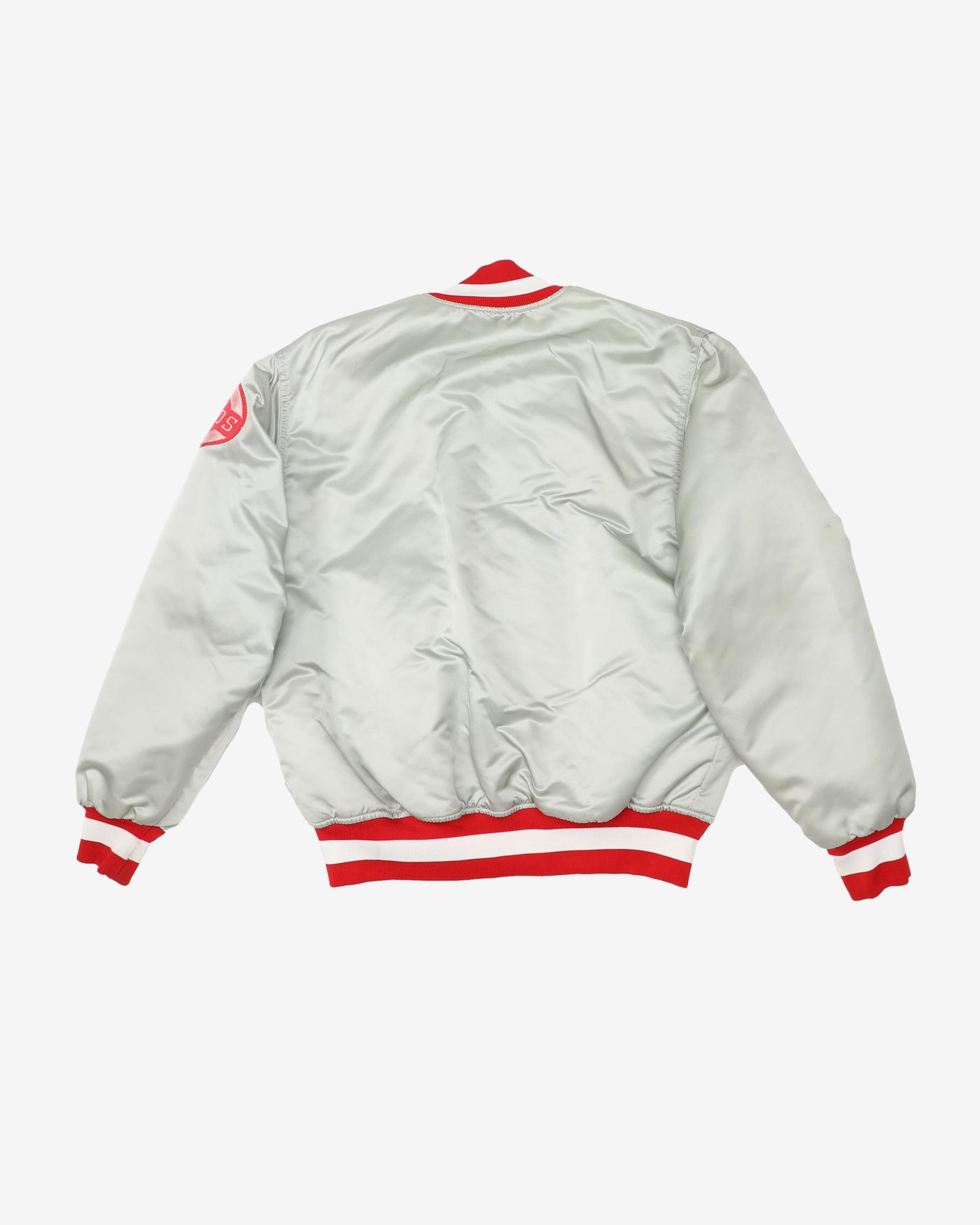 Vintage 90s Cincinnati Reds Grey / Silver MLB Baseball / Varsity Jacket - S