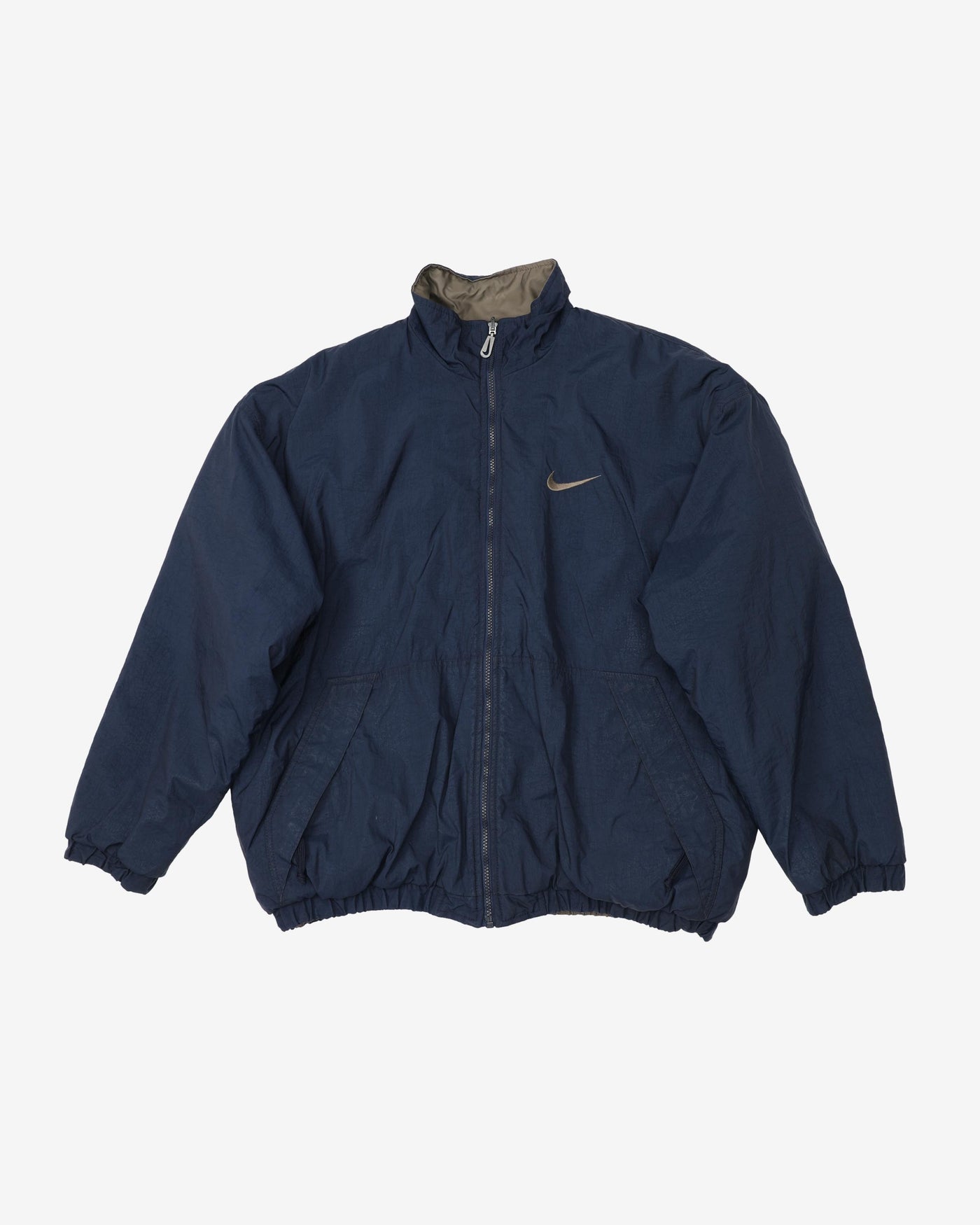 Early 00s Nike Reversible Padded Navy / Beige Jacket - L