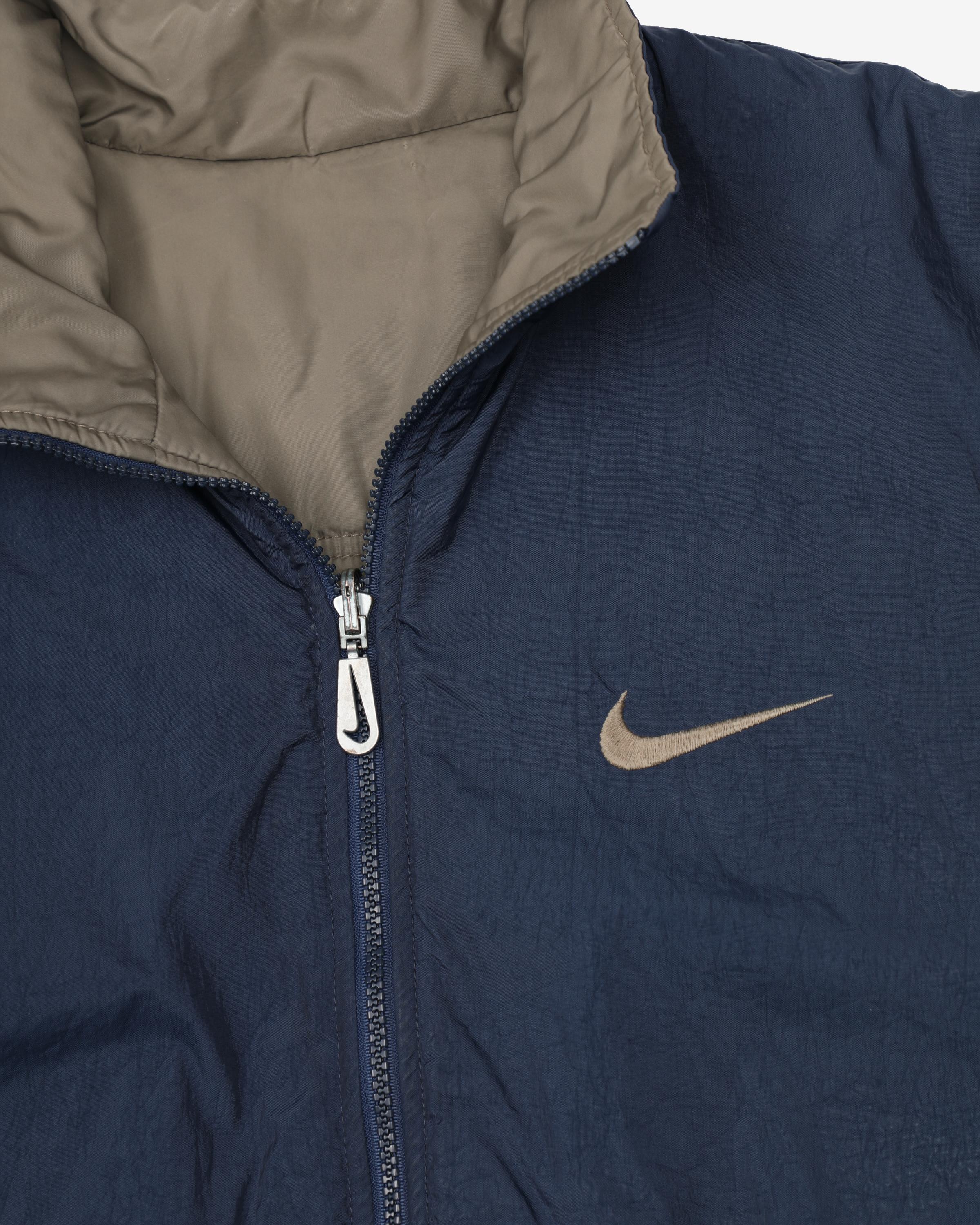 Early 00s Nike Reversible Padded Navy / Beige Jacket - L