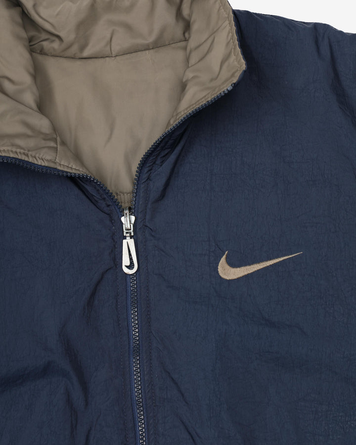 Early 00s Nike Reversible Padded Navy / Beige Jacket - L