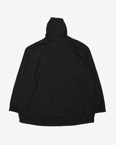 Vintage Polo Sport Black Hooded Lightweight Windbreaker Jacket - XL