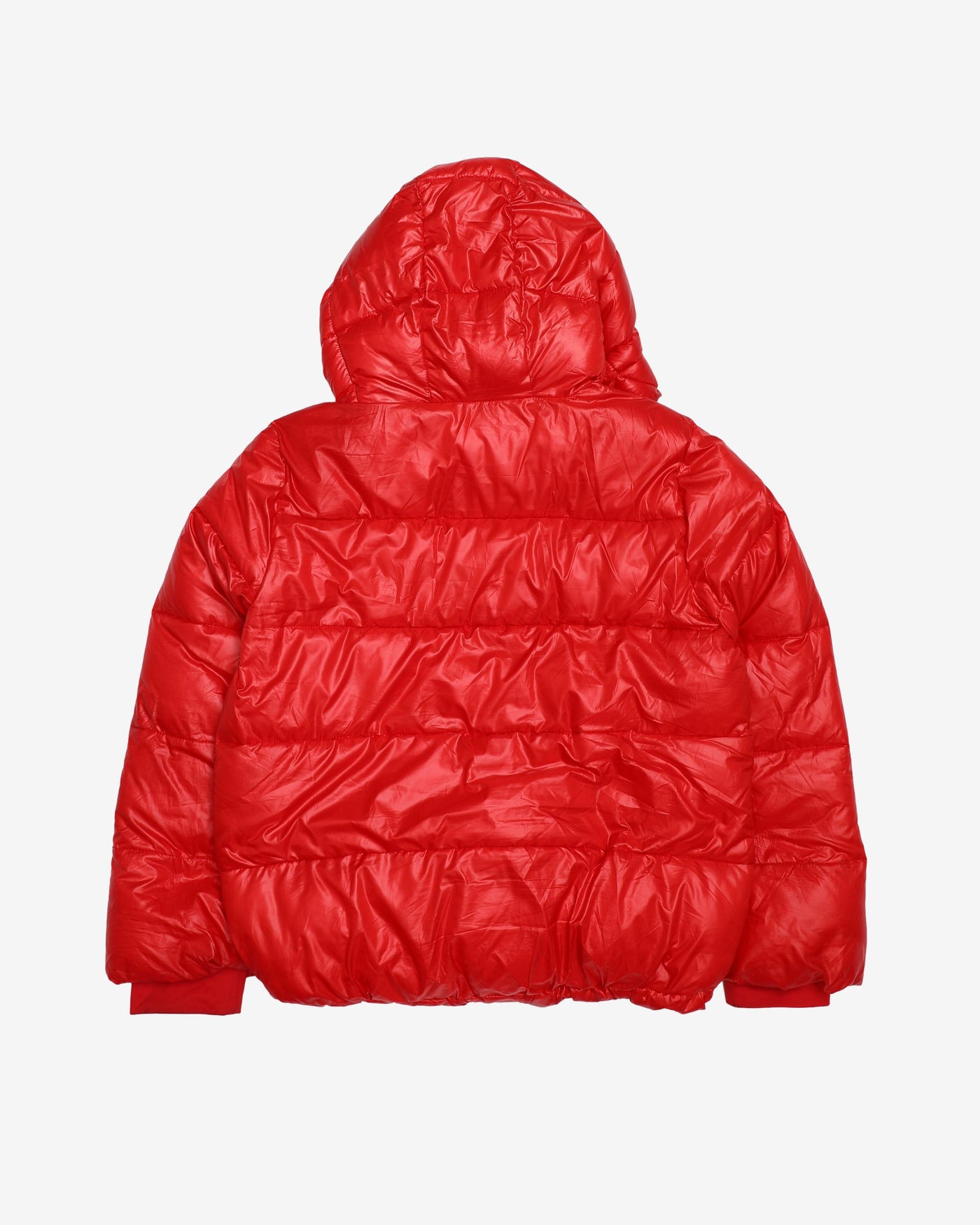 GAP Upcycled Red Hooded Puffer Jacket - S