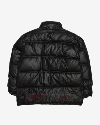 Vintage 90s Tommy Jeans / Hilfiger Black Puffer Jacket - L