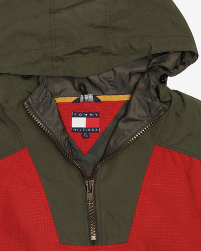 Vintage 90s Tommy Hilfiger Hooded Pullover Windbreaker - XL / XXL